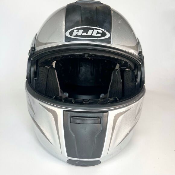 HJC IS-MAX BT Motorcycle Modular Helmet Silver Black Medium No Visor See DESC - Picture 2 of 13